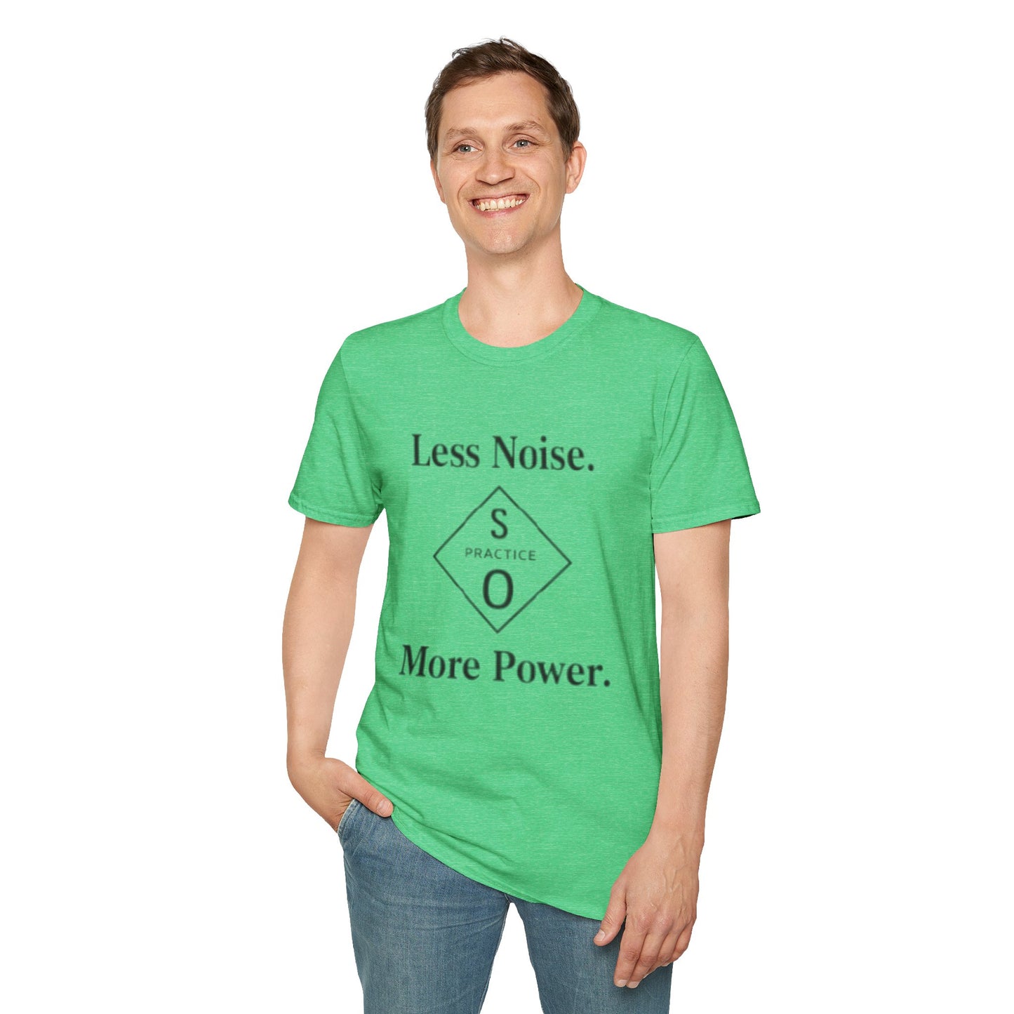 "Less Noise. More Power." Minimalist Tee