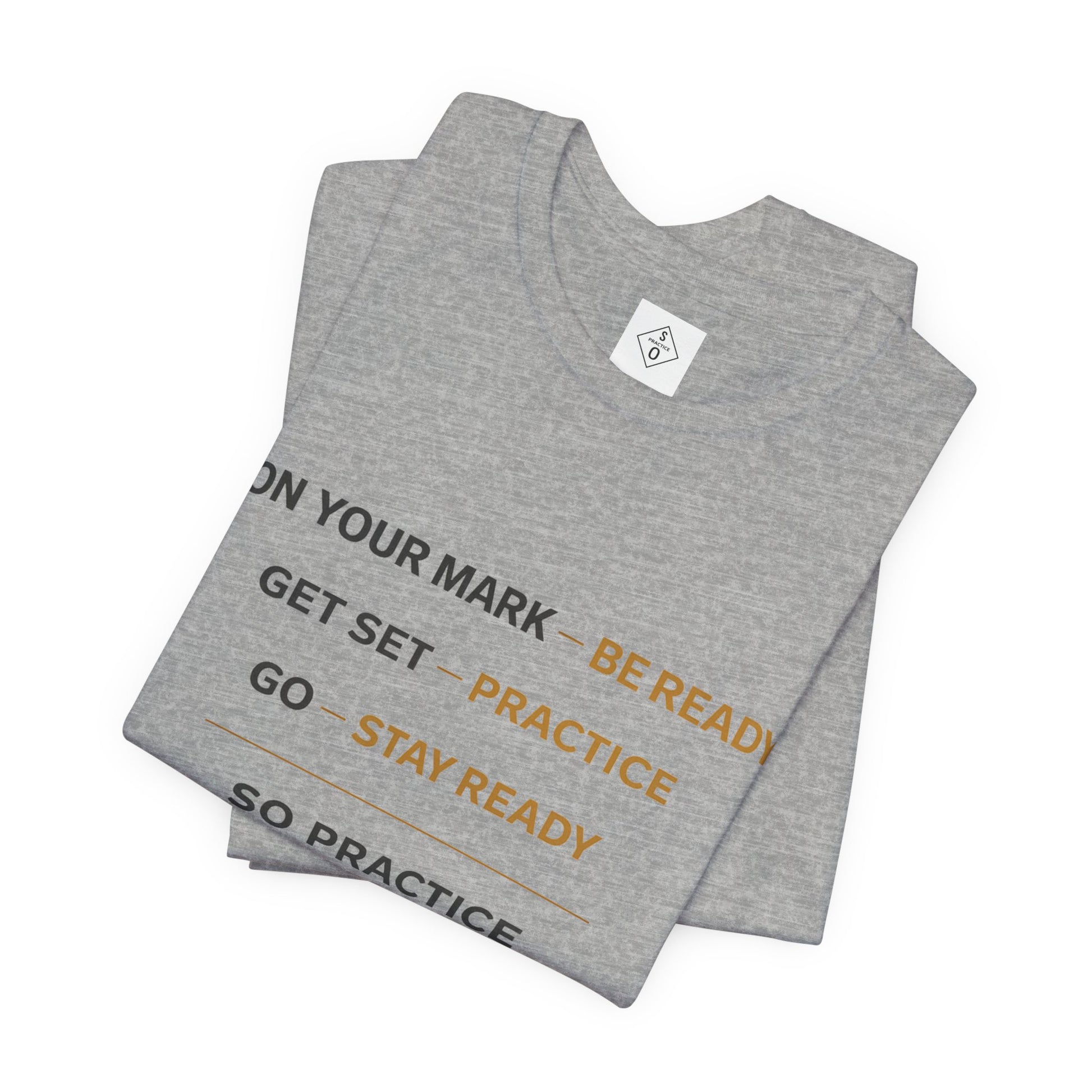 On your mark Athletic Heather gray folded