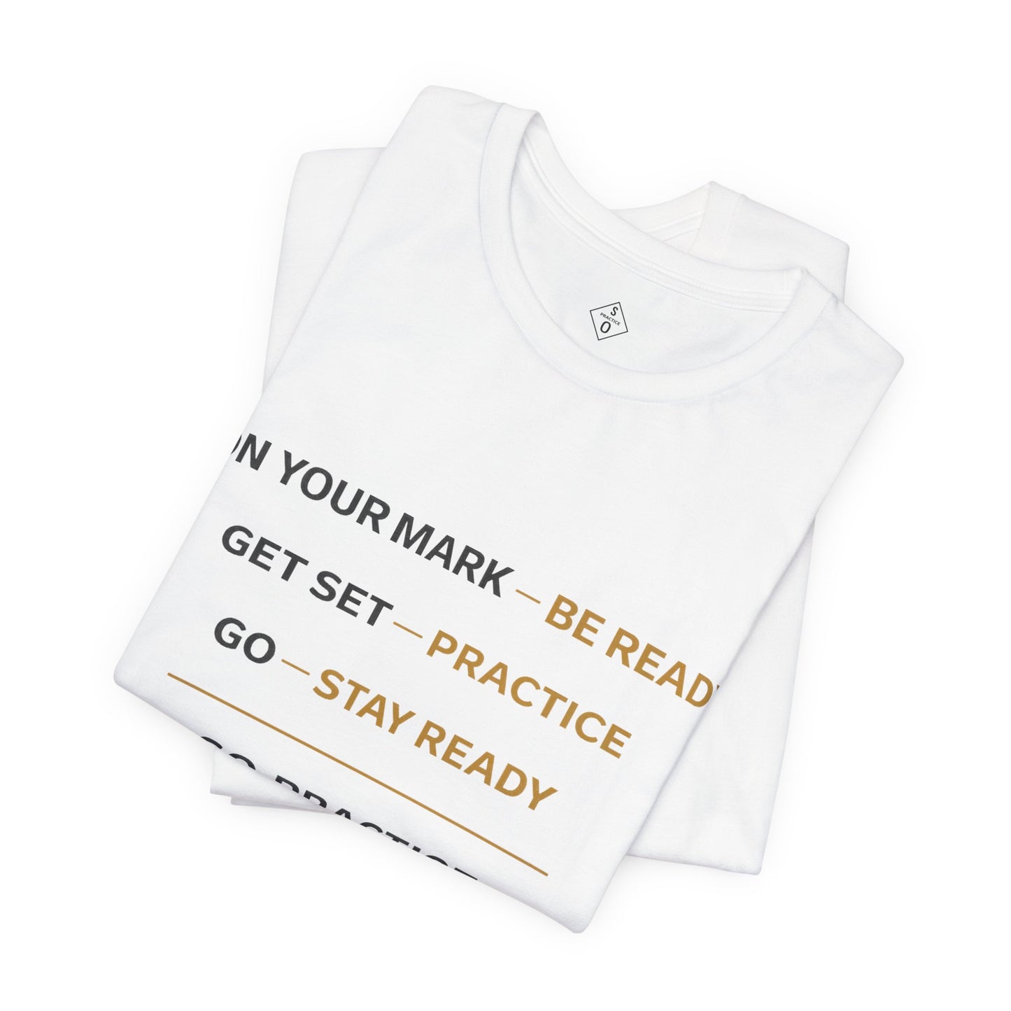 on your mark white folded