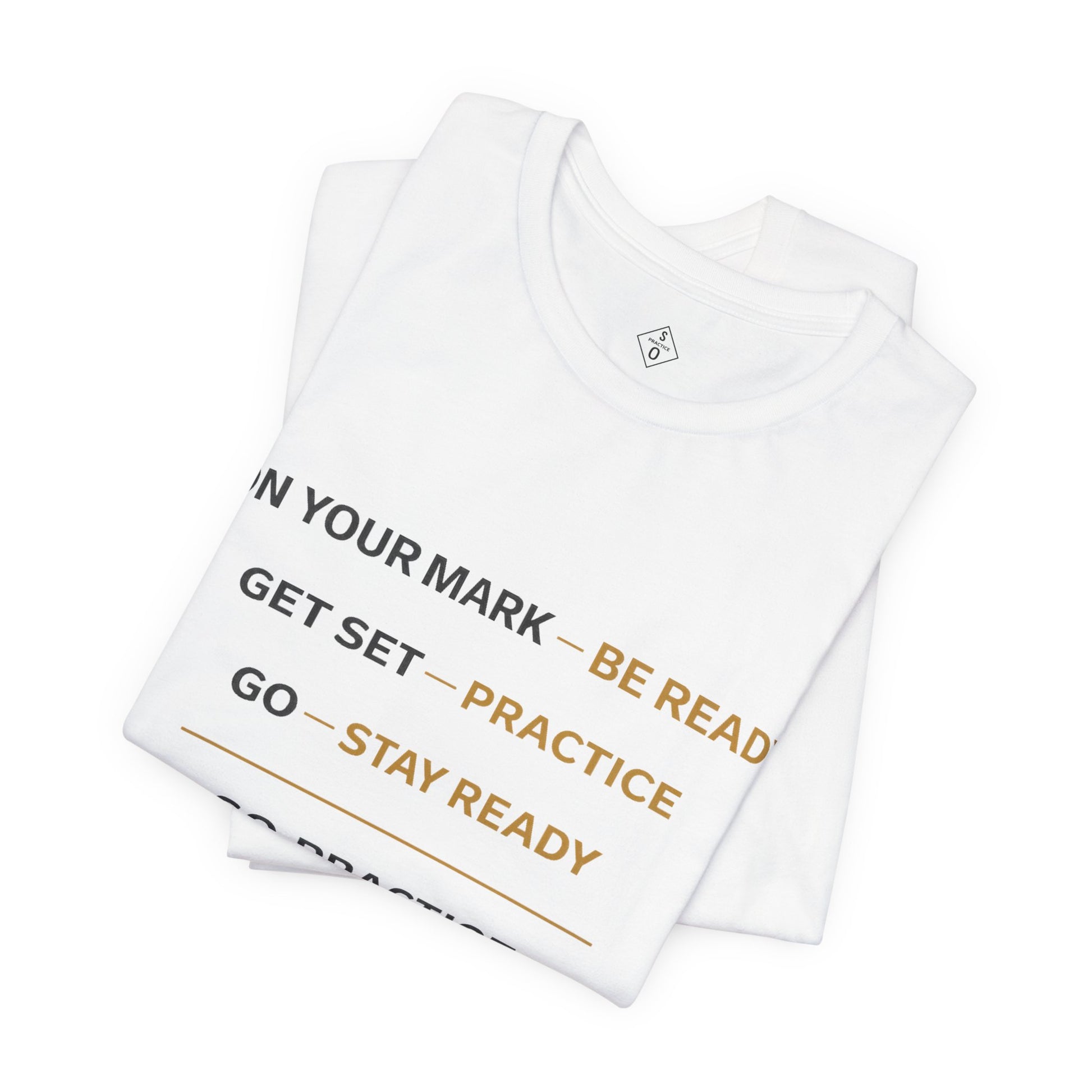 on your mark white folded