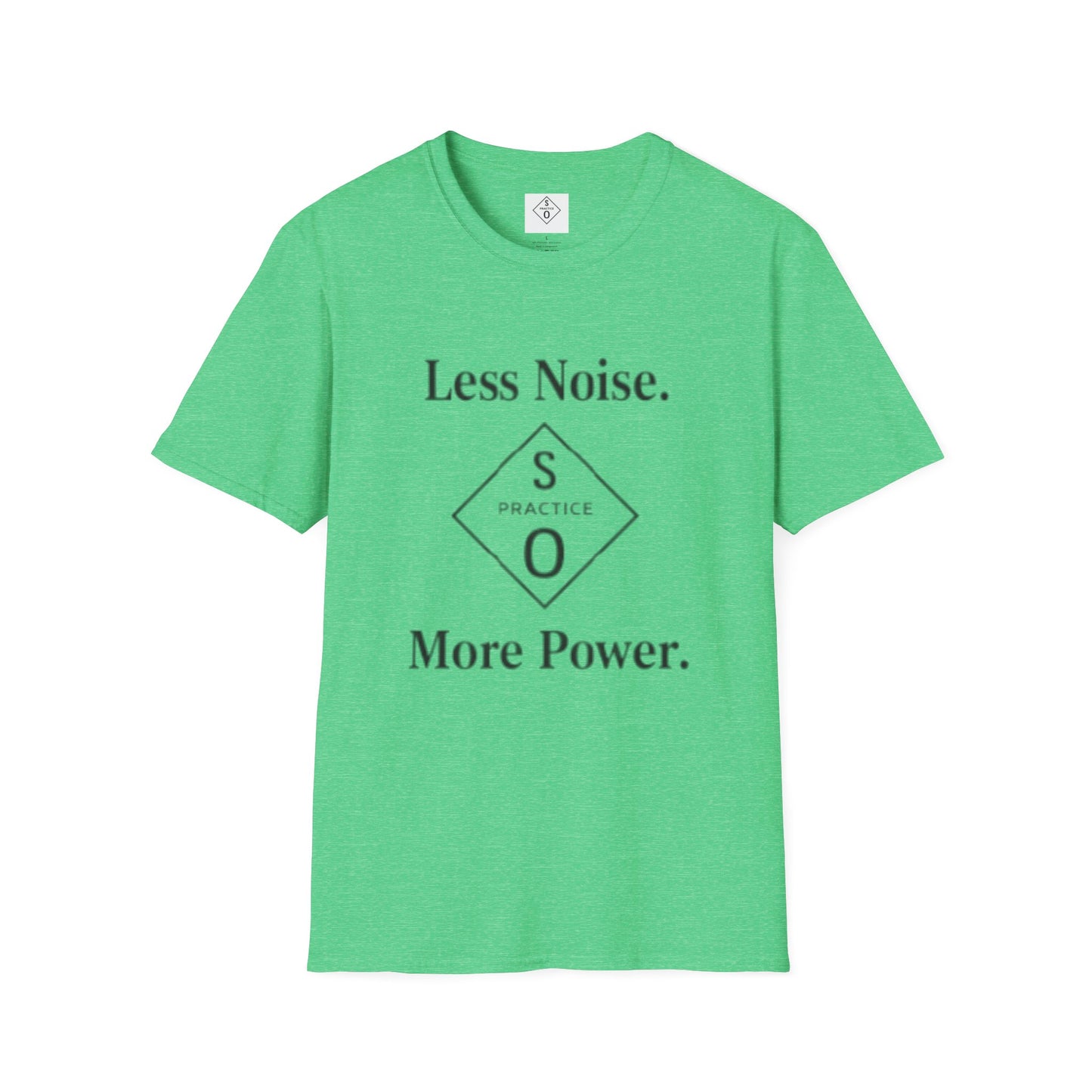 "Less Noise. More Power." Minimalist Tee