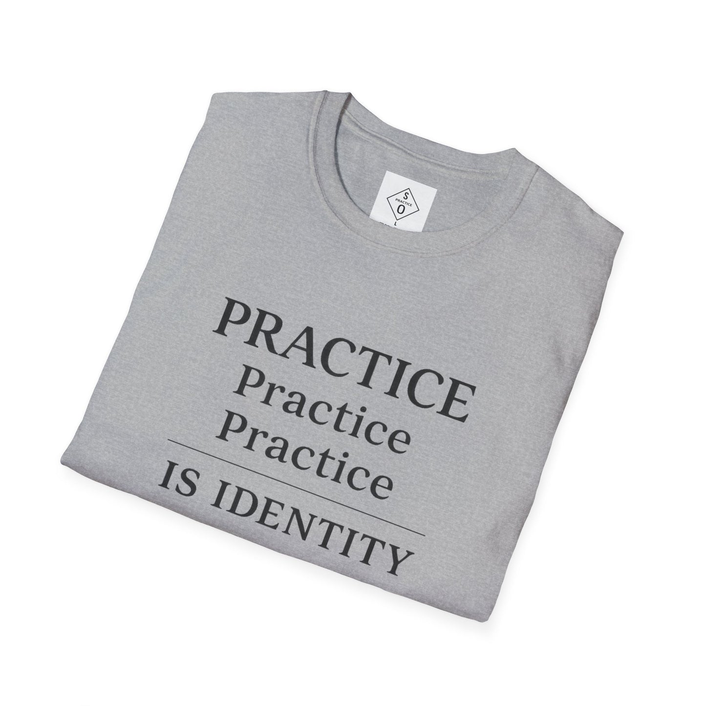 Practice Is Identity Stacked — Light Colors