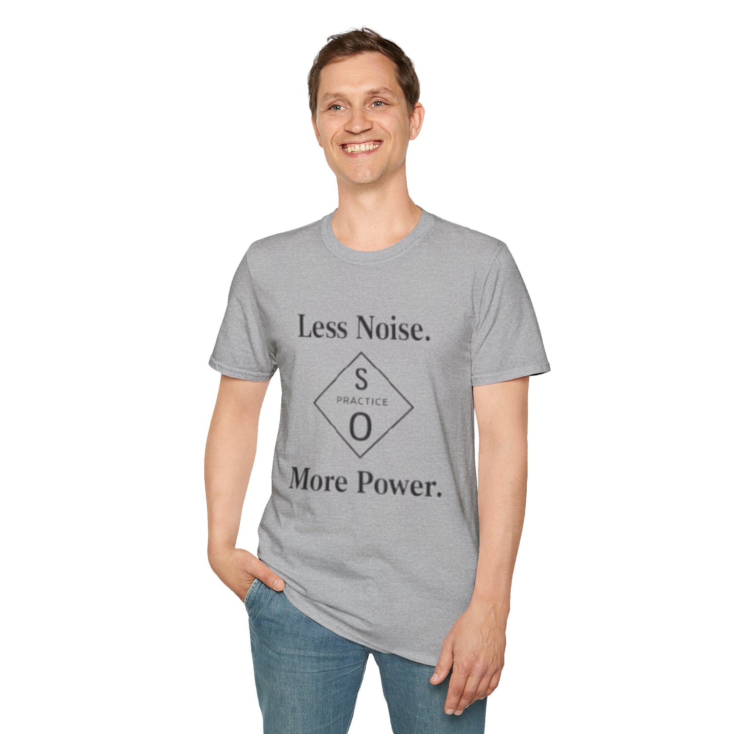 "Less Noise. More Power." Minimalist Tee