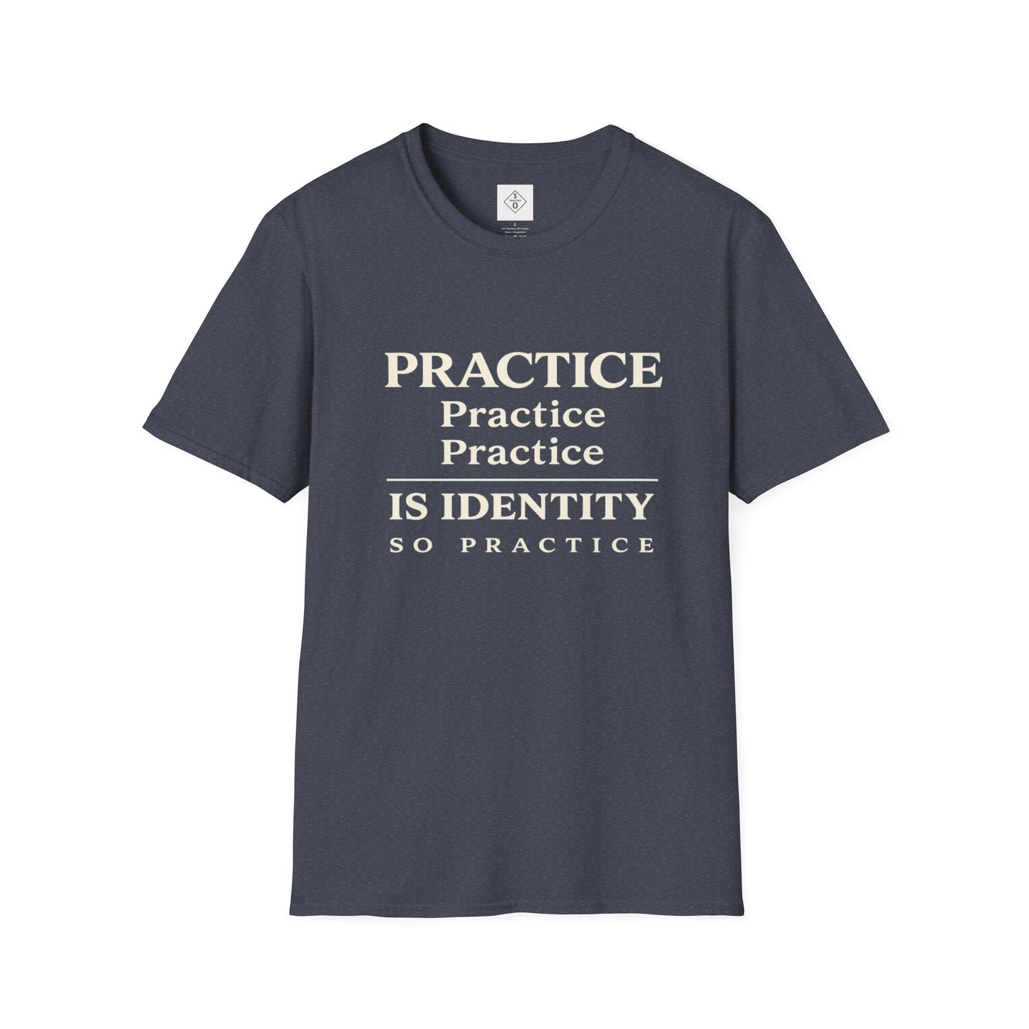 Practice Is Identity Stacked — Dark Colors