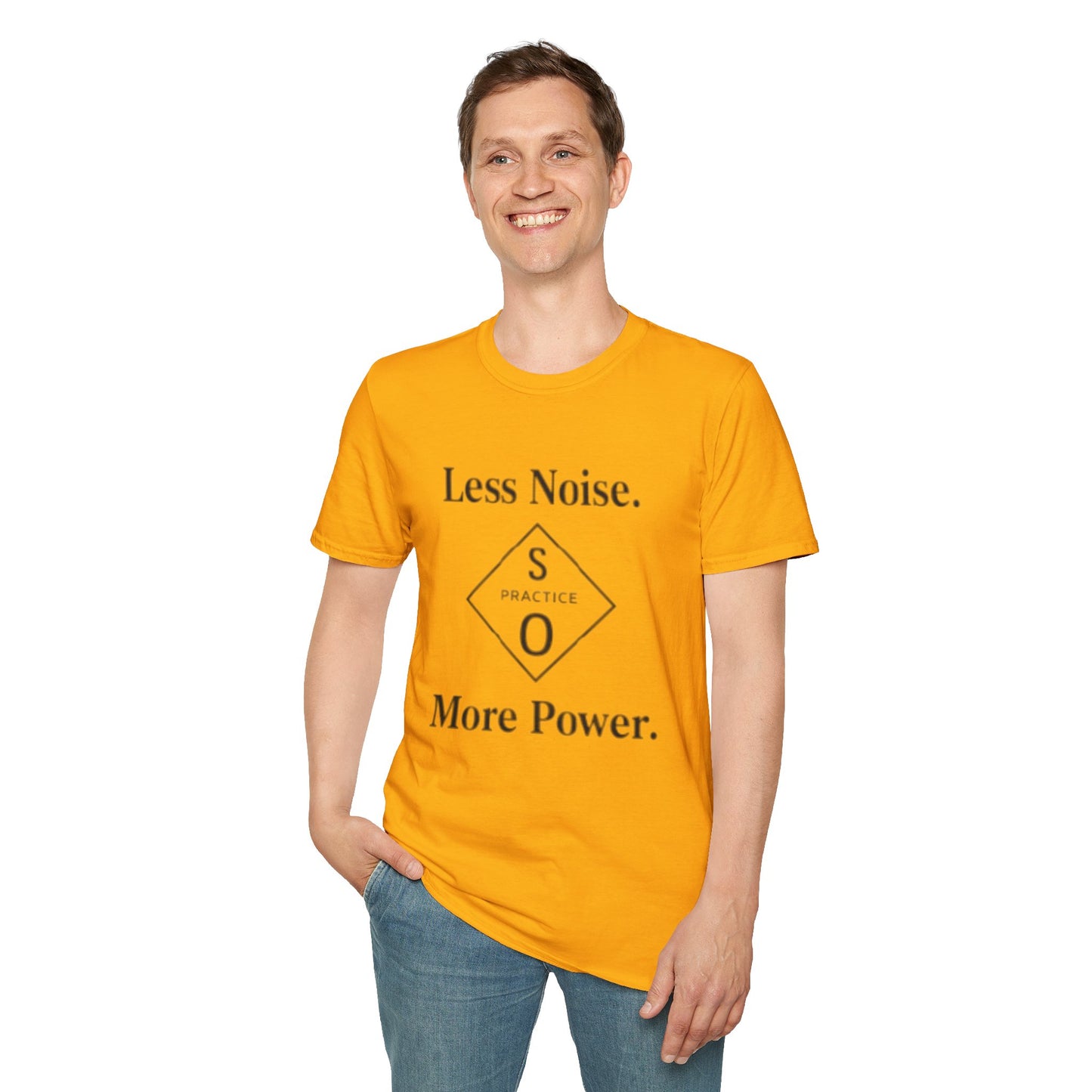 "Less Noise. More Power." Minimalist Tee