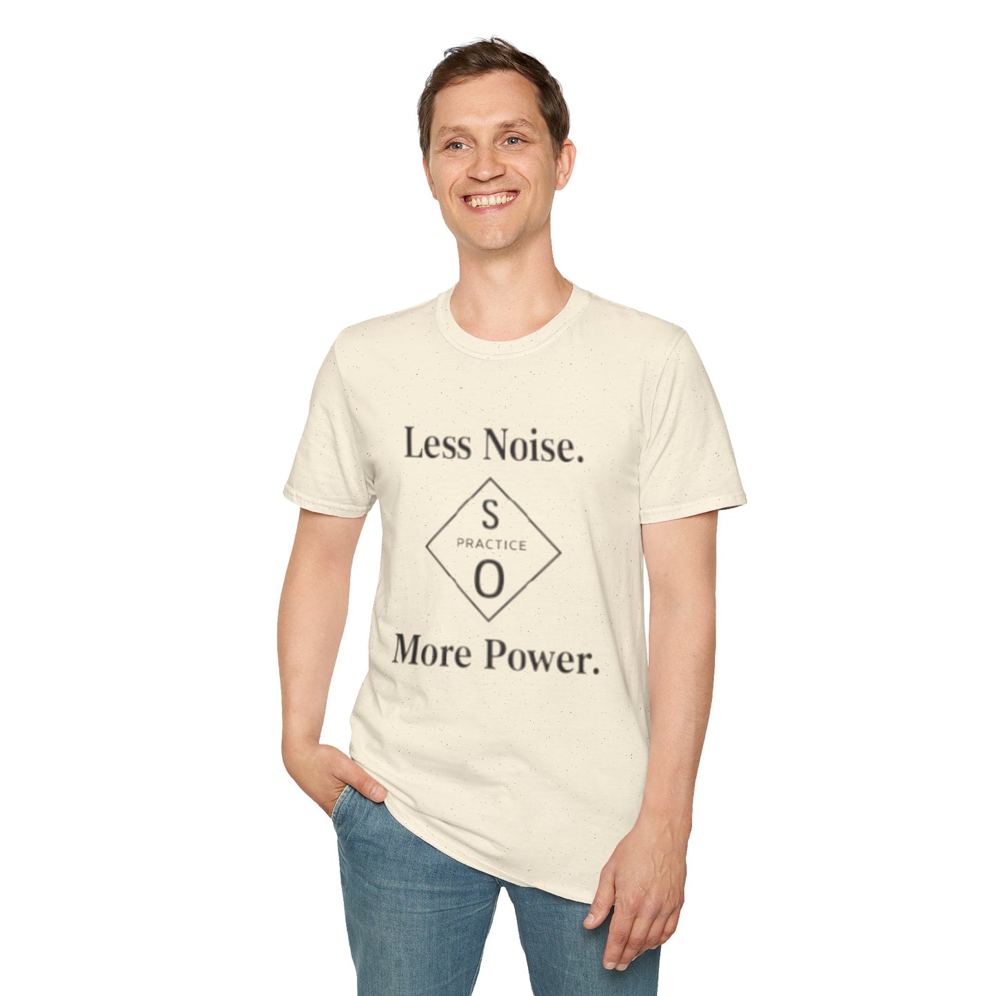 "Less Noise. More Power." Minimalist Tee