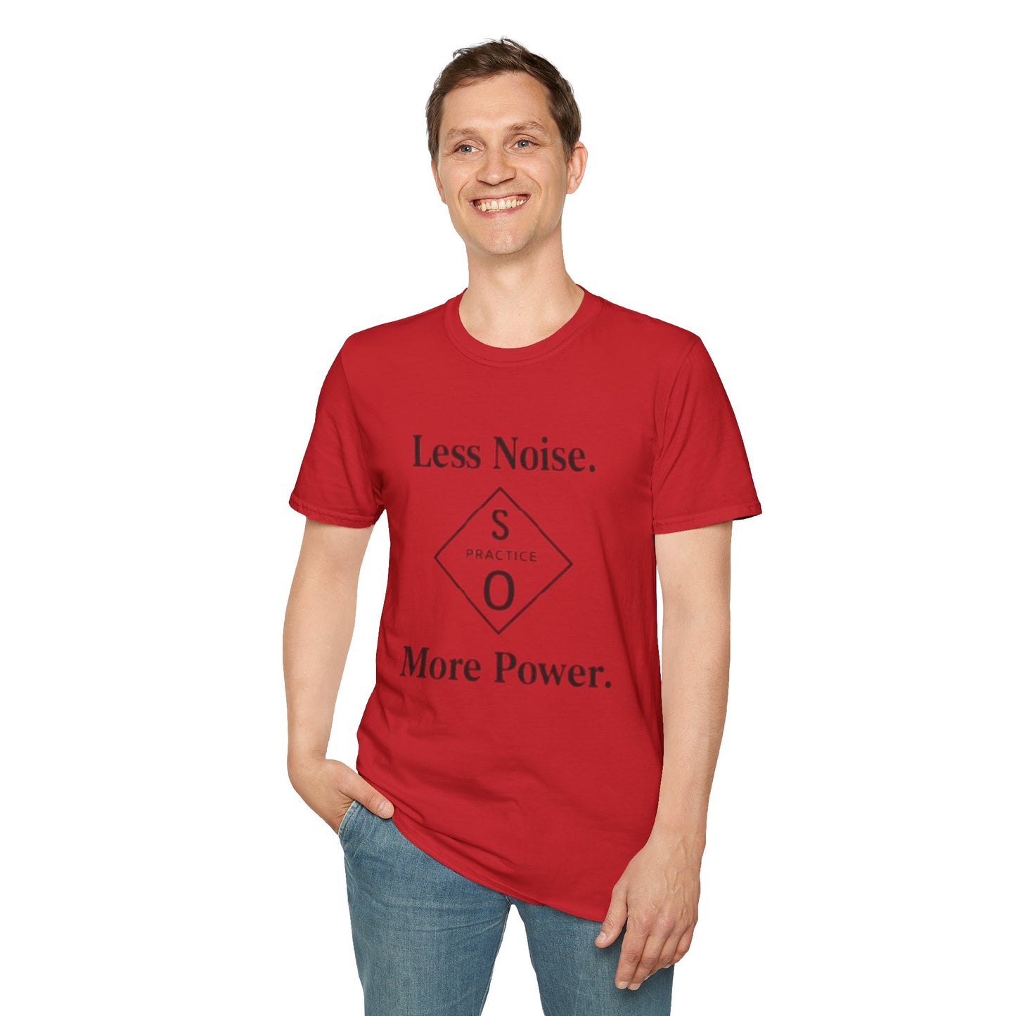 "Less Noise. More Power." Minimalist Tee