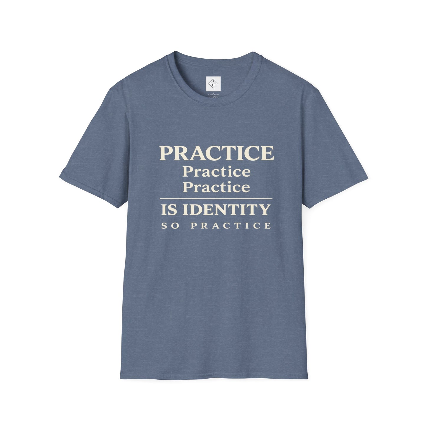 Practice Is Identity Stacked — Dark Colors