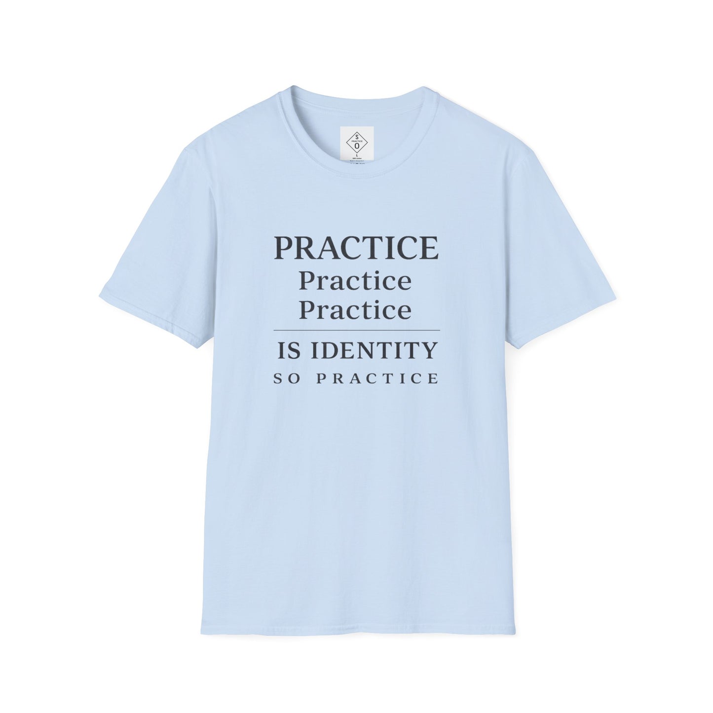 Practice Is Identity Stacked — Light Colors