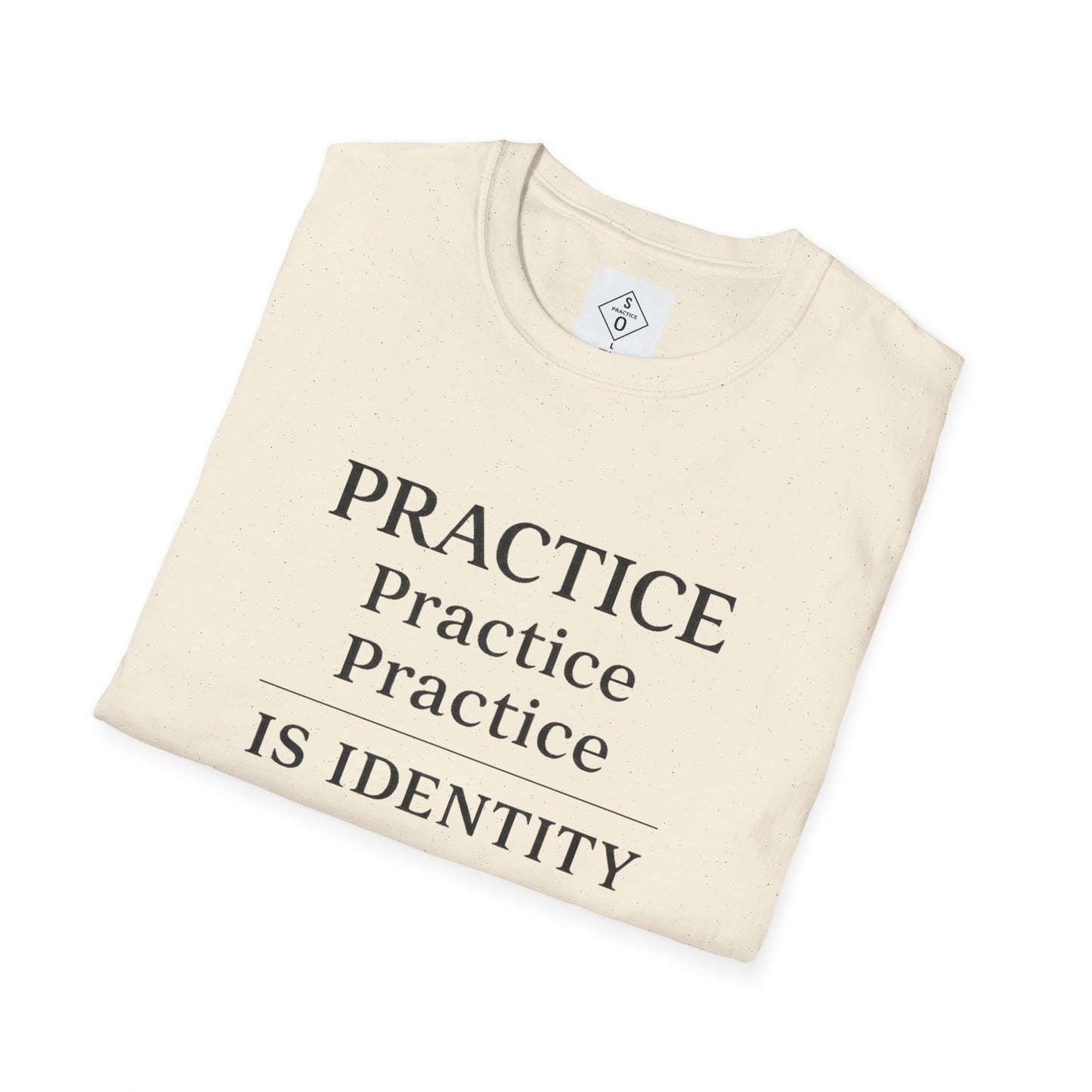 Practice Is Identity Stacked — Light Colors