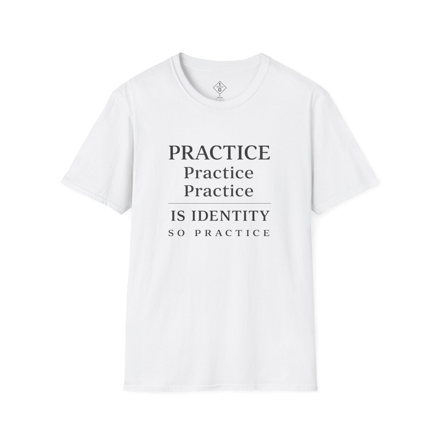 Practice Is Identity Stacked — Light Colors