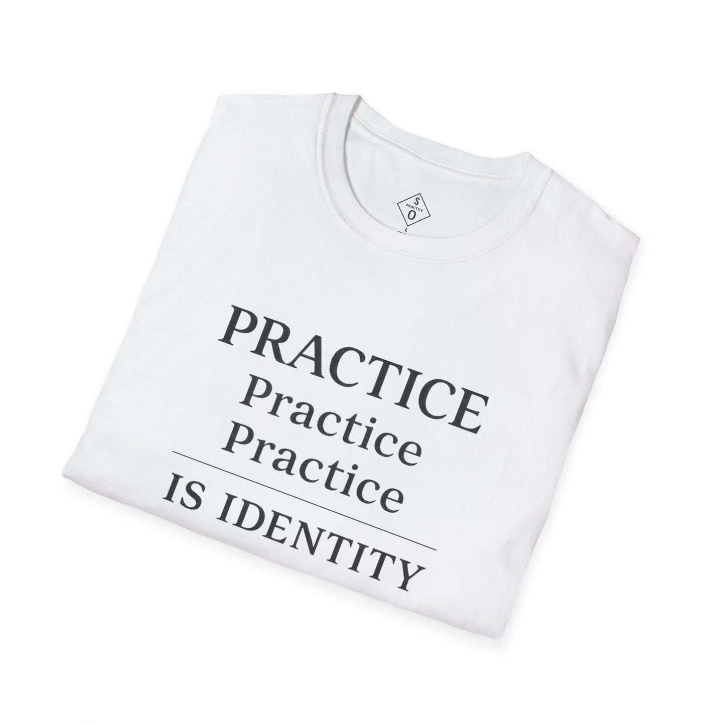 Practice Is Identity Stacked — Light Colors