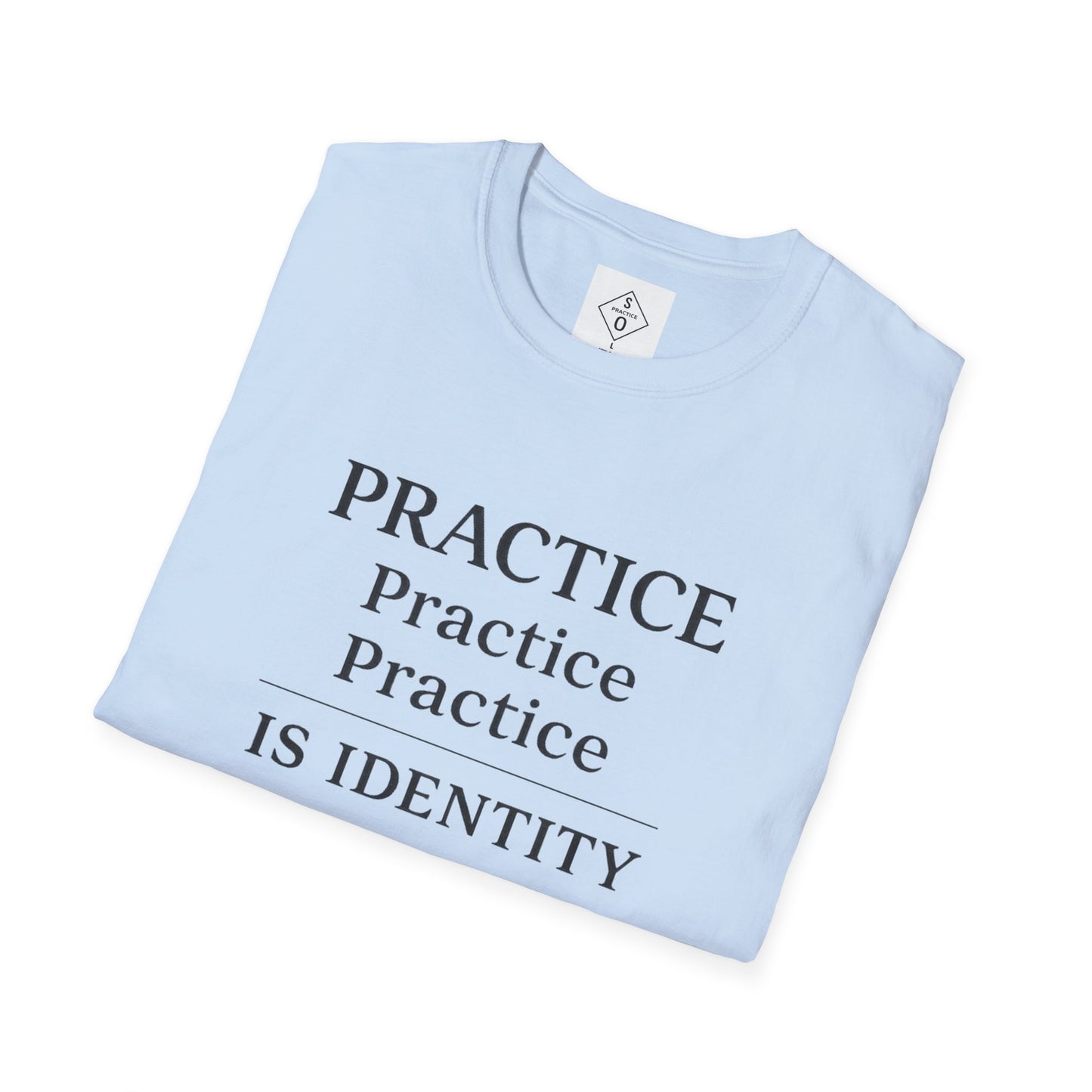 Practice Is Identity Stacked — Light Colors