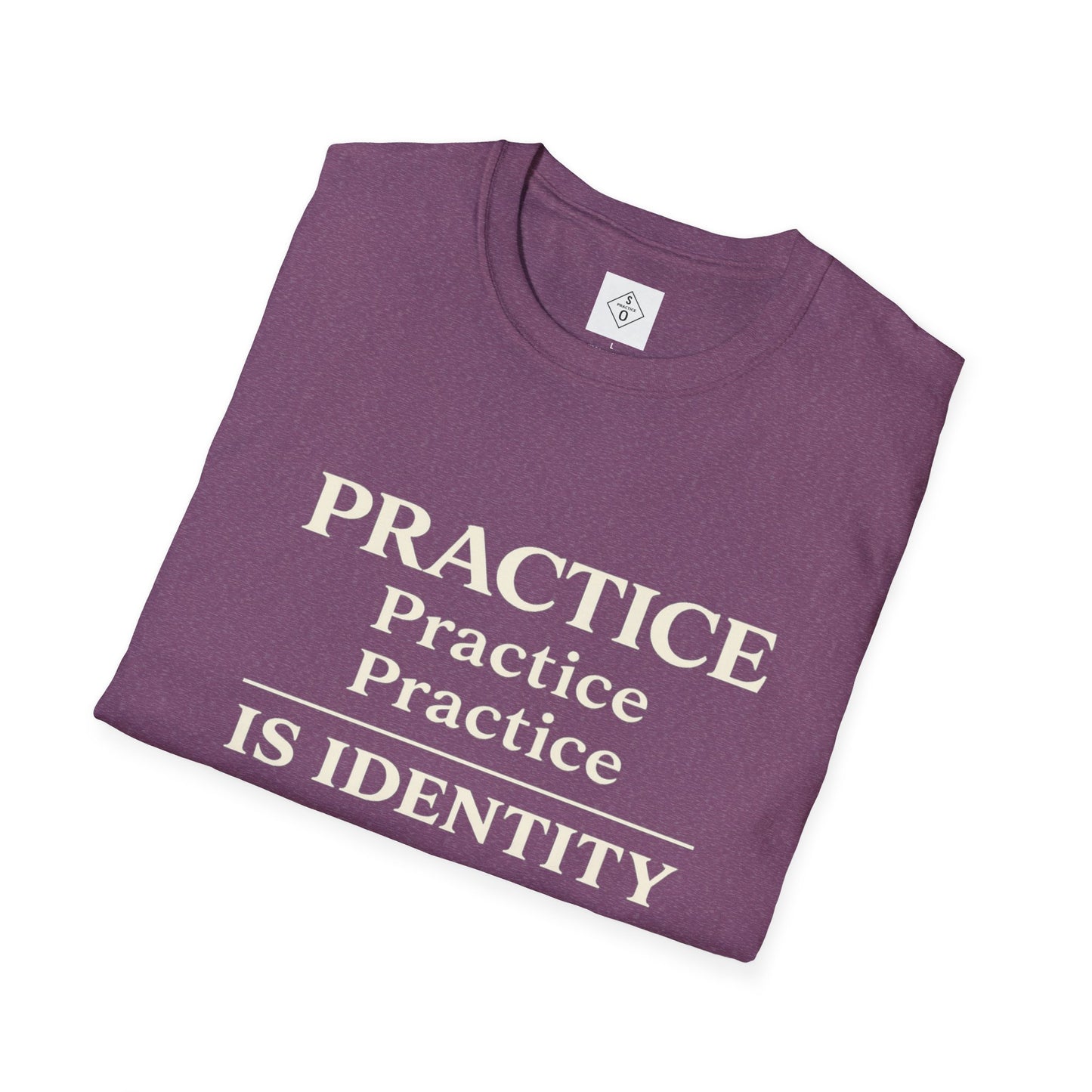 Practice Is Identity Stacked — Dark Colors