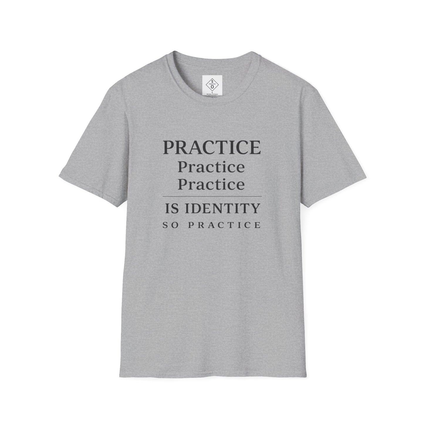 Practice Is Identity Stacked — Light Colors