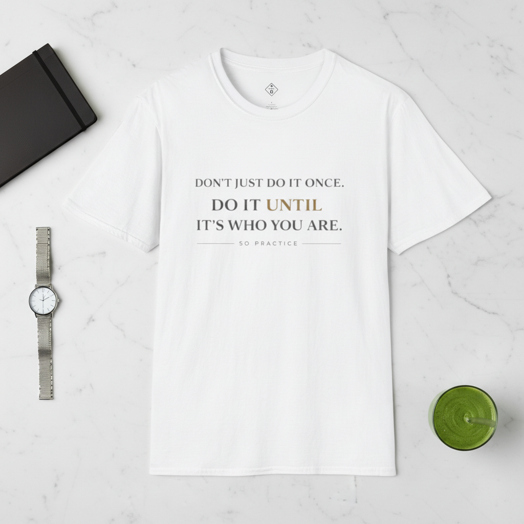 Do It Until – White Flat Lay