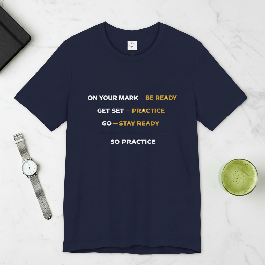 On Your Mark – Navy Mockup