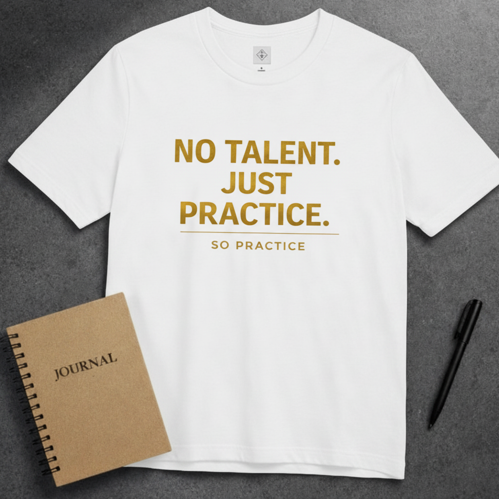 White No Talent corrected flat lay